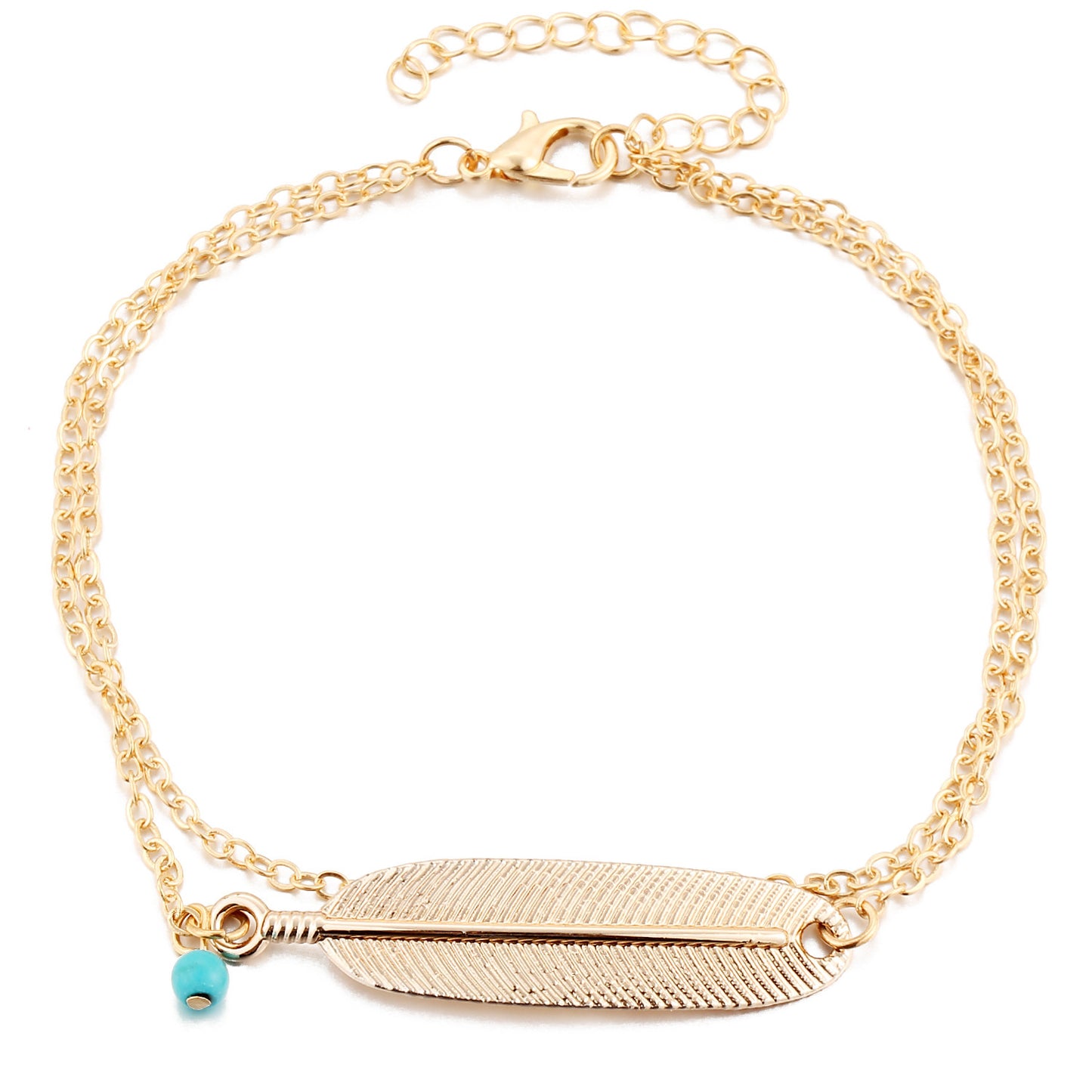Feather anklet