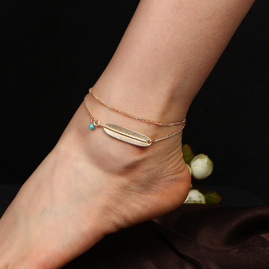 Feather anklet