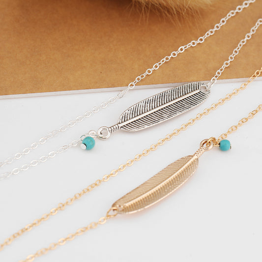 Feather anklet